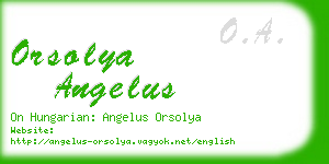 orsolya angelus business card